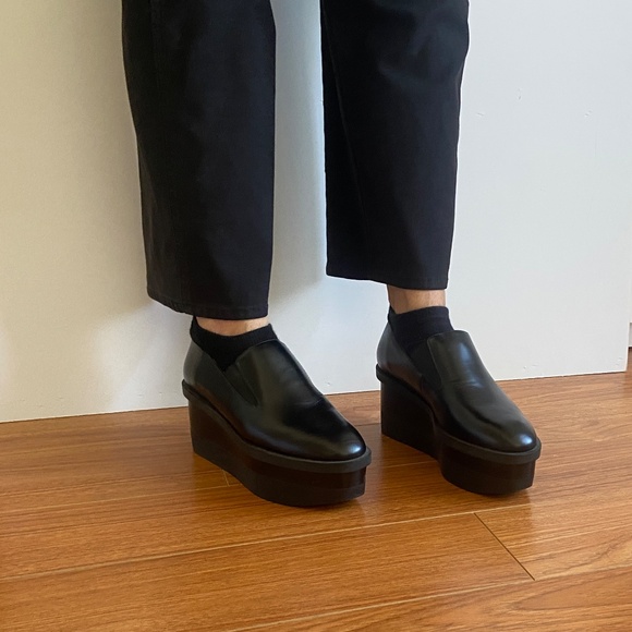 & Other Stories Platform Heel Shoe Leather Size 36 - Picture 4 of 4